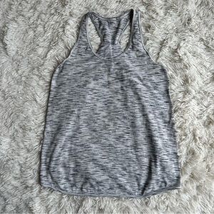 Lululemon Essential Tank Space Dye Black White Size 6